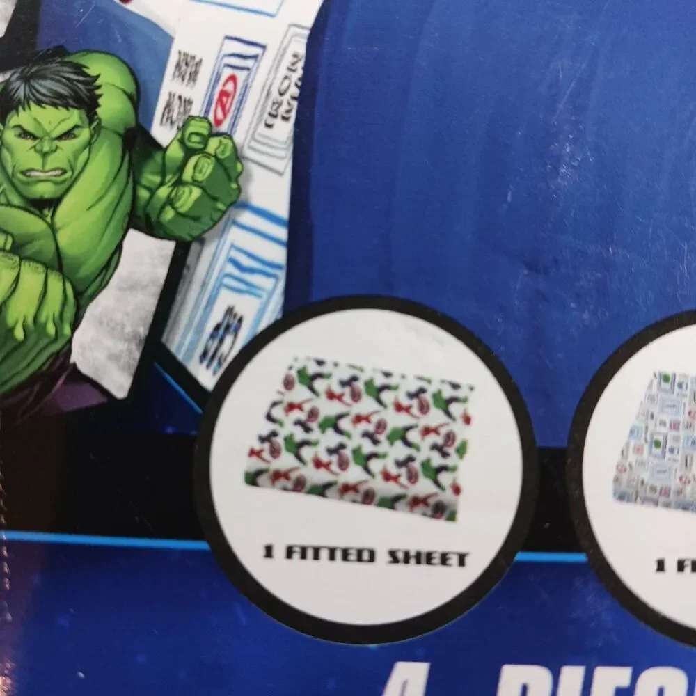 Avengers Kid 4Pcs Full Bed  Sheet Set